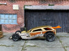 Custom Hot Wheels - Surf Crate Drag Car - Gold - Gray Mags - Goodyear Slicks