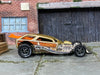 Custom Hot Wheels - Surf Crate Drag Car - Gold - Gray Mags - Goodyear Slicks