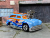 Custom Hot Wheels - Tuned Surf 'N Turf Surf Wagon - Blue - Chrome American Racing Wheels - Rubber Tires