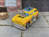 Custom Hot Wheels - Tuned Surf 'N Turf Surf Wagon - Yellow - Chrome American Racing Wheels - Rubber Tires