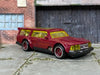 Custom Hot Wheels - Volvo 240 Drift Wagon - Burgundy - Burgundy and Chrome Steel Wheels - Rubber Tires