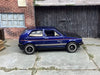 Custom Hot Wheels VW Volkswagen Golf MK2 In Blue and Black With Black And Chrome 5 Spoke Wheels With Rubber Tires