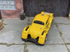 Custom Hot Wheels VW Volkswagen Kafer Racer In Mooneyes Yellow and Black With Gray American Racing Wheels Rubber Tires