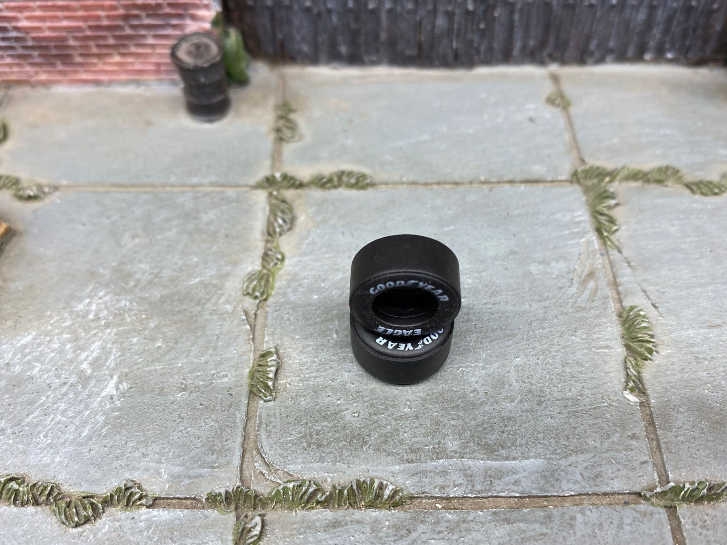 Custom Hot Wheels Wheels and Matchbox Rubber Tires - Race Tires Goodyear Eagle Rubber Drag Slicks 12mm