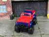 Custom Matchbox - International Scout 4X4 - Red, Blue and White - Gray Mag Wheels - Off Road Rubber Tires