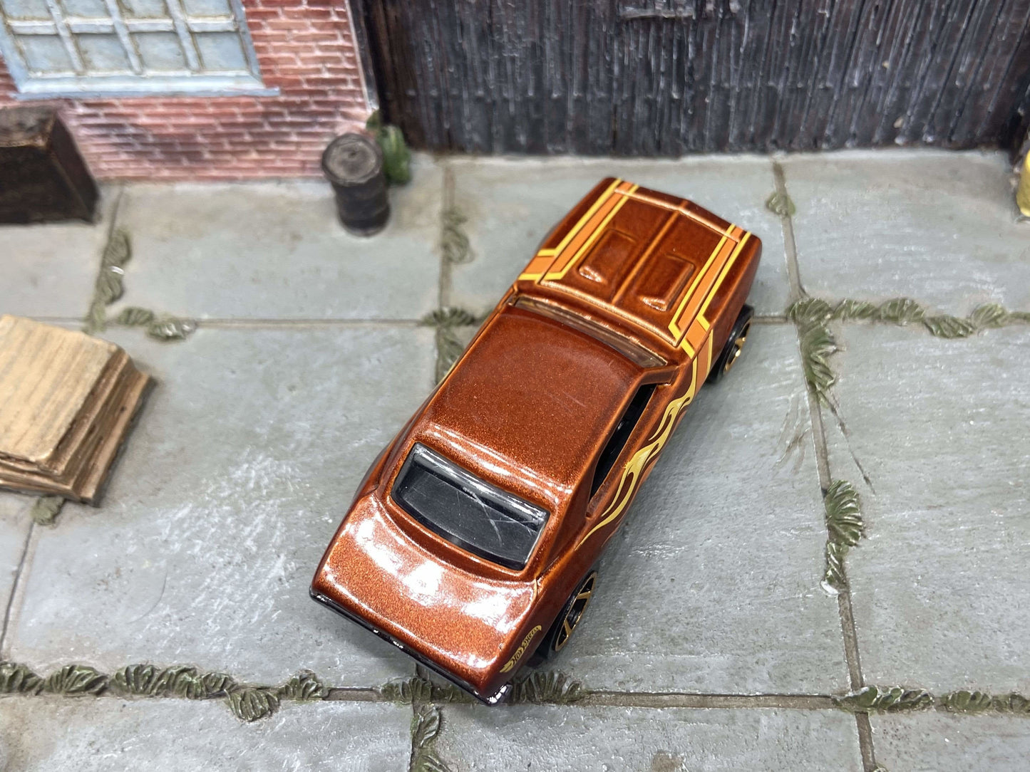 Loose Hot Wheels - 1967 Chevy Camaro - Golden Brown With Flames