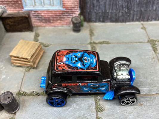 Loose Hot Wheels - 1932 Ford Vicky - Black and Blue Reyedclops Livery