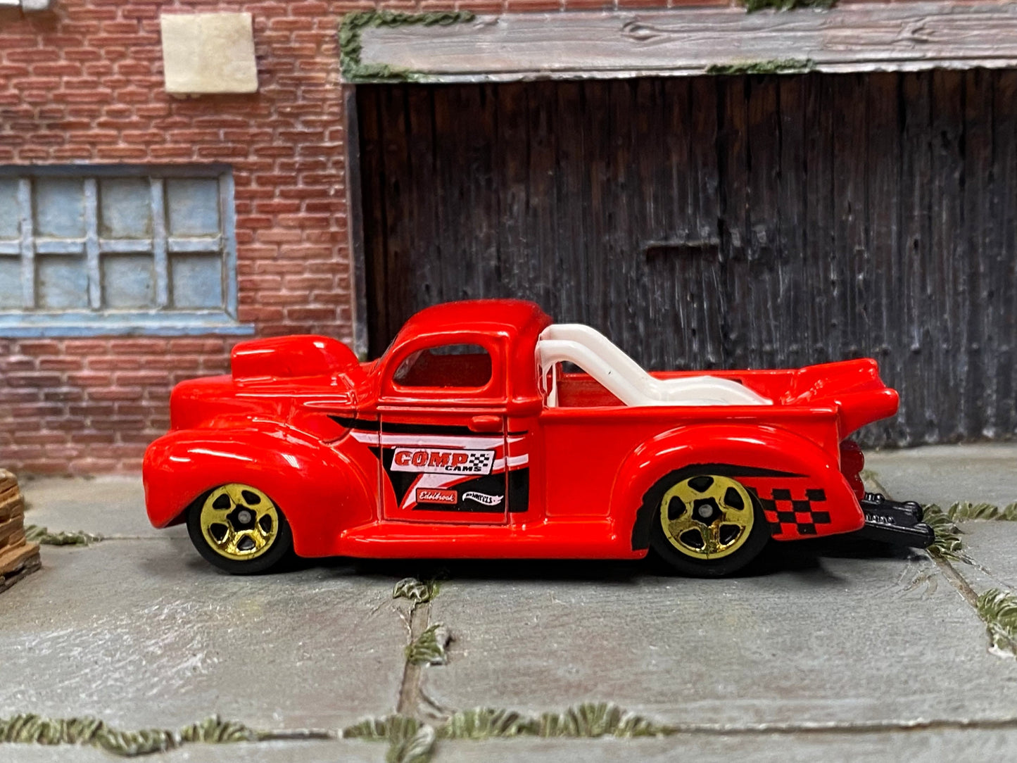 Loose Hot Wheels - 1940 Ford Drag Truck - Red and White Comp Cams