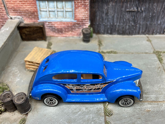 Loose Hot Wheels - 1940 Ford Fat Fender Sedan - Blue