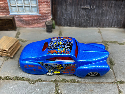 Loose Hot Wheels 1941 Ford Coupe Tail Dragger - Blue Zombie Graphics