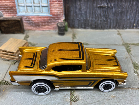 Loose Hot Wheels -1957 Chevy - Gold and Black