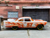 Loose Hot Wheels - 1957 Plymouth Fury - White and Orange with Flames