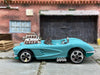 Loose Hot Wheels 1958 Chevy Corvette Motor Hood Dressed in Light Blue