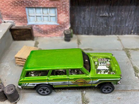 Loose Hot Wheels - 1964 Chevy Nova Station Wagon Gasser - Southeast Gassers Satin Green Livery