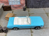 Loose Hot Wheels - 1965 Ford Mustang Convertible - Light Blue and White