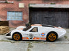 Loose Hot Wheels - 1967 Ford GT40 MK.IV Race Car - White and Orange Gulf Livery