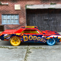 Loose Hot Wheels - 1968 Dodge Dart - Red Colorful Dodge Livery