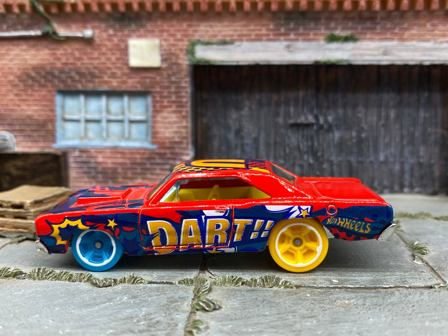 Loose Hot Wheels - 1968 Dodge Dart - Red Colorful Dodge Livery