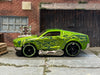 Loose Hot Wheels - 1968 Ford Mustang Toon'd - Geen with Tribal Flames