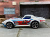 Loose Hot Wheels - 1969 Chevy Corvette COPO - White, Red and Blue #43 with Flames