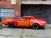 Loose Hot Wheels - 1971 Dodge Charger - Red and Yellow Art Cars