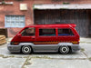 Loose Hot Wheels - 1986 Toyota Van - Dark Red and Gray