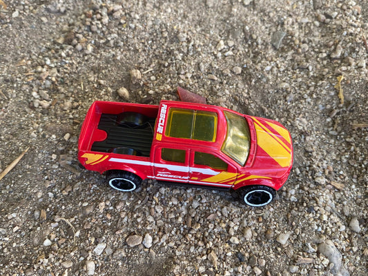 Loose Hot Wheels - 2015 Ford F150 4X4 Truck - Red and Yellow Rescue 3 Livery