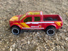 Loose Hot Wheels - 2015 Ford F150 4X4 Truck - Red and Yellow Rescue 3 Livery