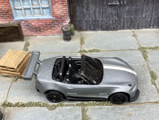 Loose Hot Wheels - 2015 Mazda MX-5 Miata - Satin Gray and White