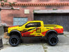 Loose Hot Wheels - 2017 Ford F150 Raptor 4X4 Truck - Yellow Eco Boost Livery