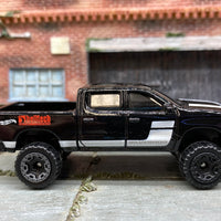Loose Hot Wheels 2019 Chevy Silverado Trail Boss LT Dressed in Black and White