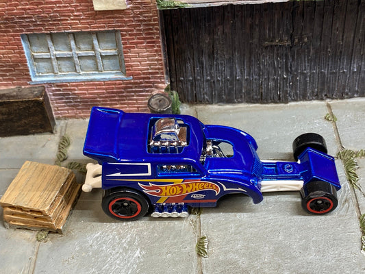 Loose Hot Wheels - Altered Ego Dragster - Hot Wheels Blue and White