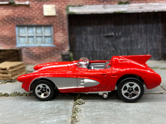 Loose Hot Wheels - Chevy Corvette SR2 - Red, White and Silver