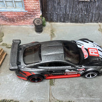 Loose Hot Wheels: Custom 2018 Ford Mustang - Silver Race Livery