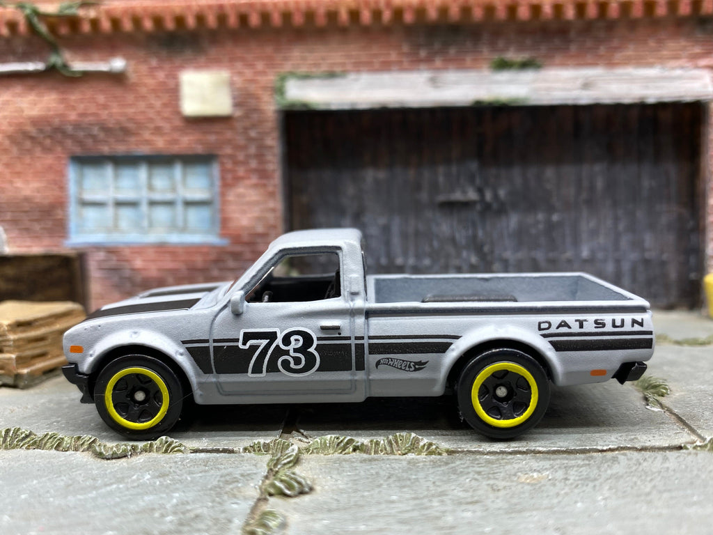 Loose Hot Wheels - Datsun 620 Mini Truck - Primer Gray and Black