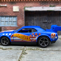 Loose Hot Wheels - Dodge Challenger Drift Car - Blue, White and Red Hot Wheels