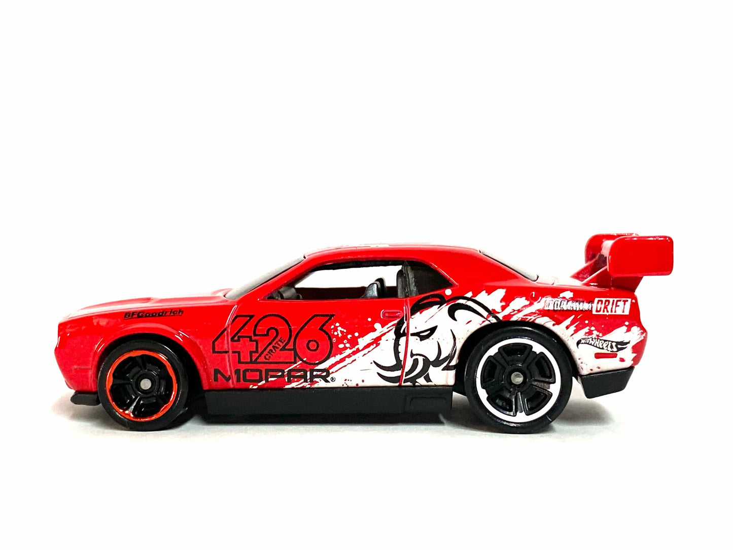 Loose Hot Wheels - Dodge Challenger Drift Car - Red and White