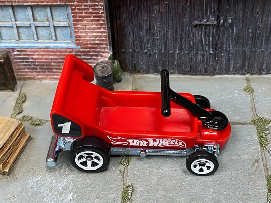 Loose Hot Wheels - Draggin' Wagon - Red and White Hot Wheels