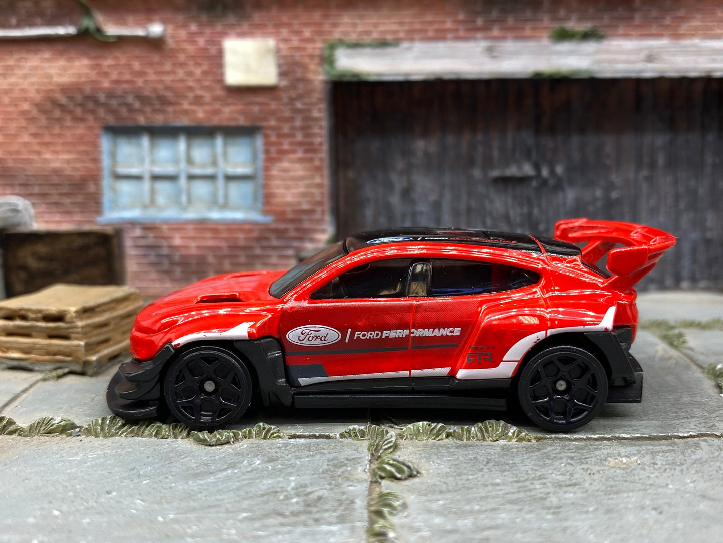 Loose Hot Wheels - Ford Mustang Mach-E 1400 - Red, Black and White Race Livery