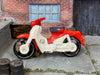 Loose Hot Wheels - Honda Super Cub Motorcycle - Red and White