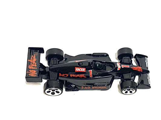 Loose Hot Wheels - Hot Wheels 500 Indy Car - Black and Red No Fear 1