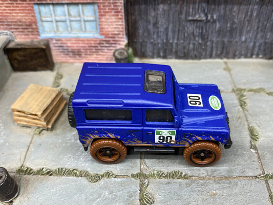 Loose Hot Wheels - Land Rover Defender 90 - Dark Blue Off Road