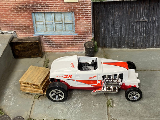 Loose Hot Wheels - Max Steel Hot Rod - So Cal White and Red