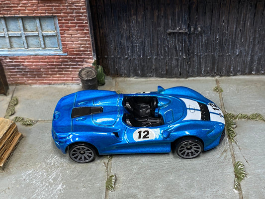Loose Hot Wheels - McLaren Elva - Blue and White 12