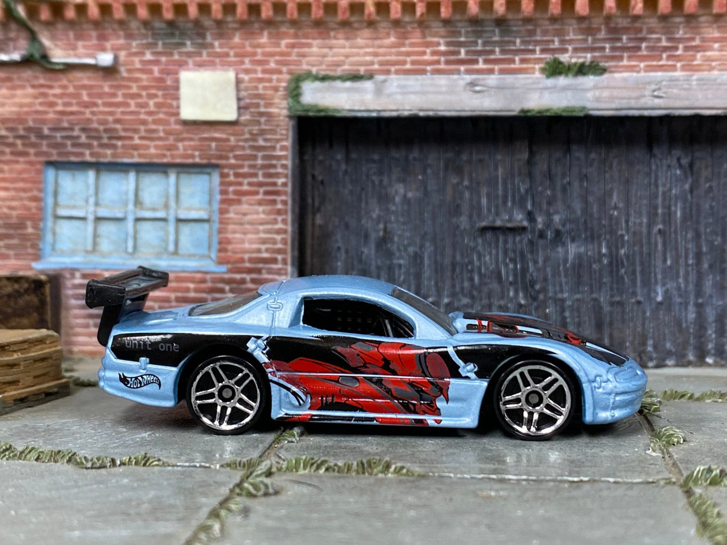 Loose Hot Wheels - OLDS Aurora GTS-1 - Blue, Black and Red