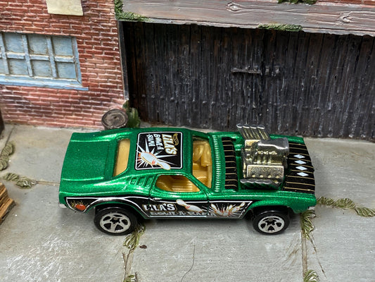 Loose Hot Wheels - Rodger Dodger - Green and Black Lila's Bowl-A-Rama