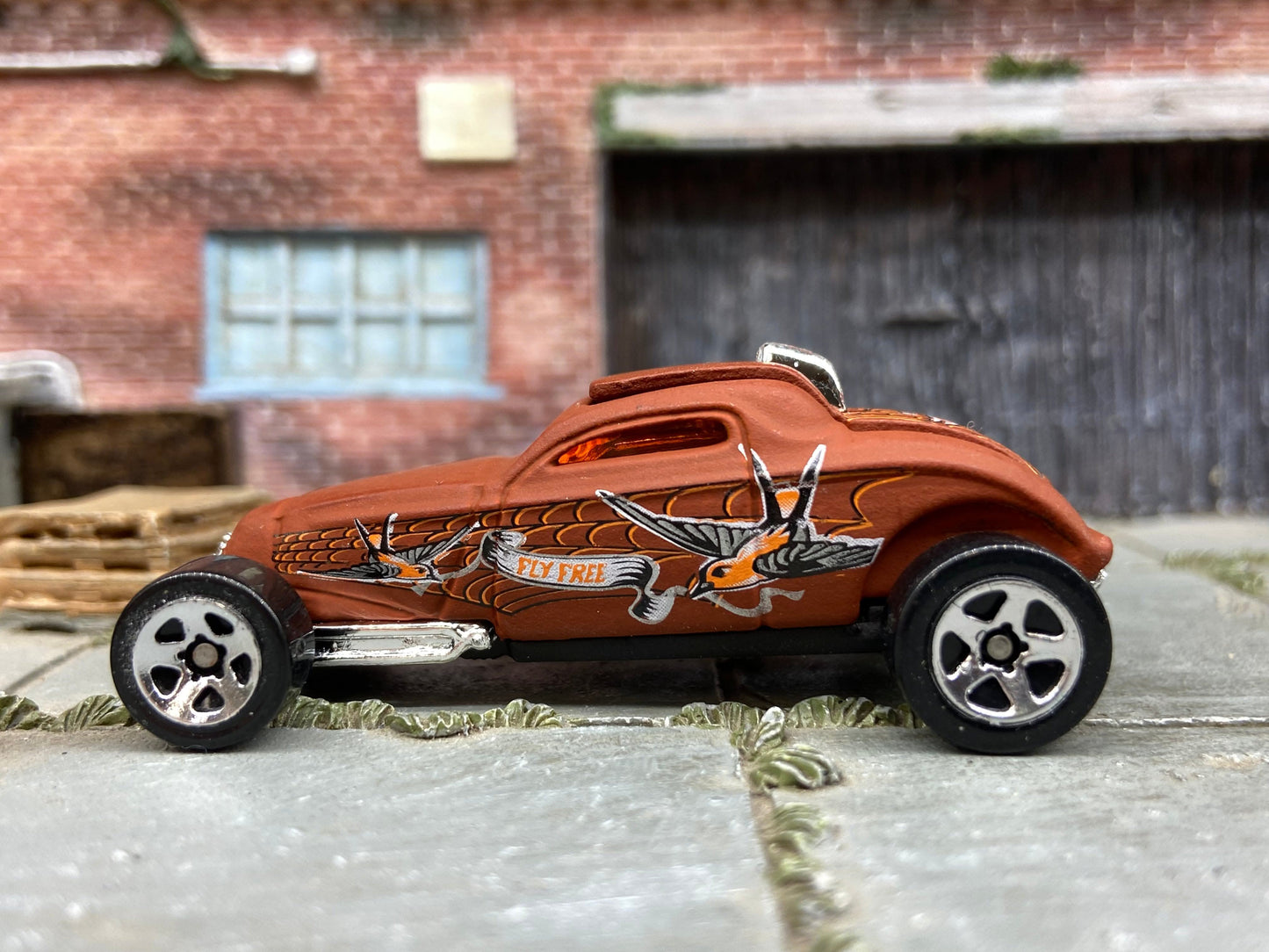 Loose Hot Wheels Soo Fast Deuce Roadster Hot Rod Dressed in Red Primer