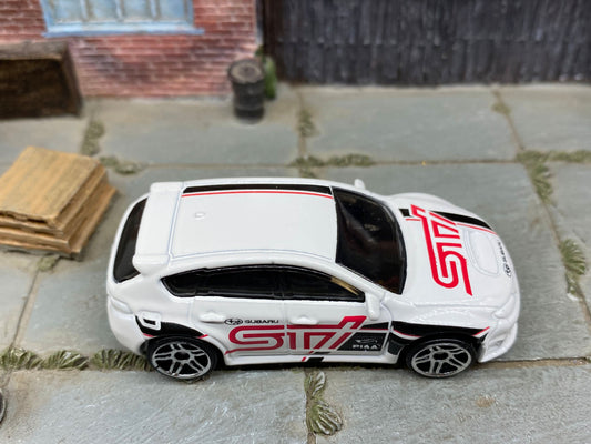 Loose Hot Wheels - Subaru WRX STI - White, Red and Black