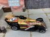Loose Hot Wheels Super Comp Dragster Dressed in Gold with Flames and Skulls
