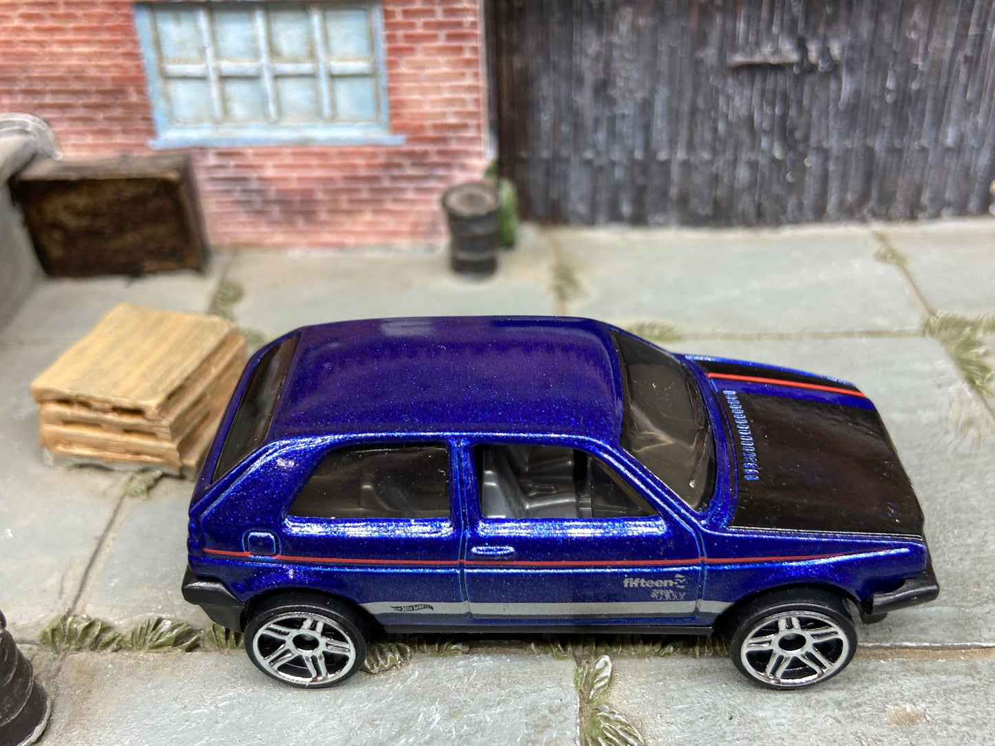 Loose Hot Wheels - VW Volkswagen Golf - Blue and Black